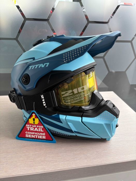Kask CKX Titan Niebieski Enduro/ATV Skuter śnieżny