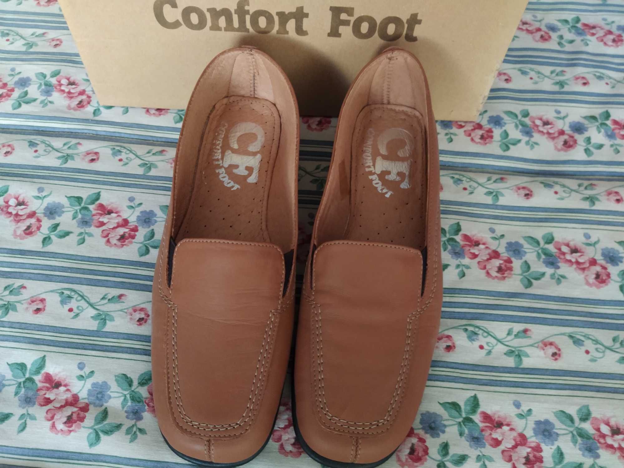 Sapato novo em pele natural da Confort Foot nº 38