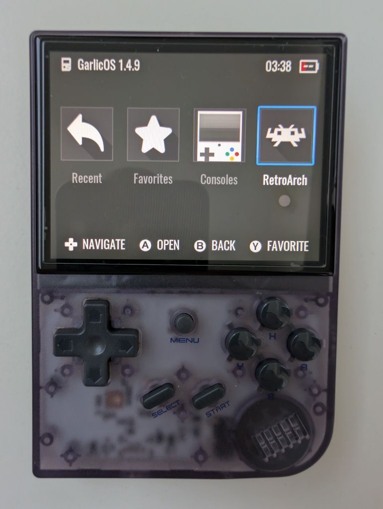 Retro Konsola Anbernic RG35XX ideał emulator GarlicOS