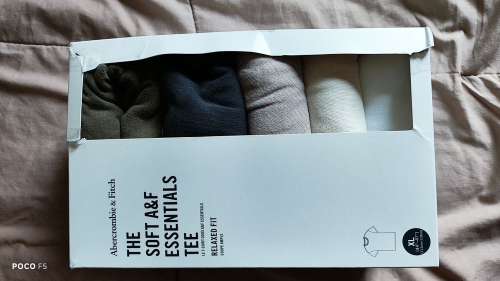 Abercrombie & Fitch 5-pak t-shirtów rozm XL