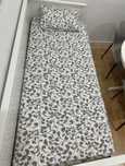 Cama indiv/dupla c/3 gav/2 colchões, branco/Ågotnes firme, 80x200 cm