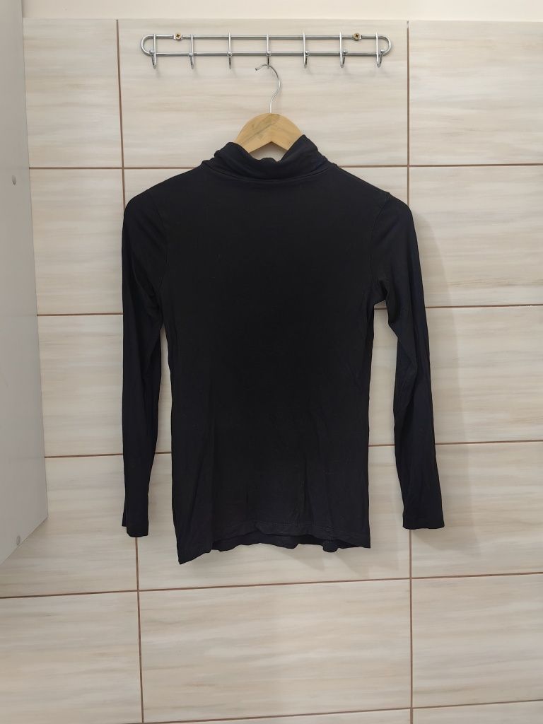 Wiskozowy czarny golf basic H&M S
