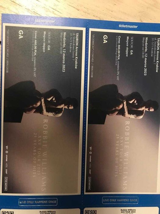 Bilety koncert Robbie Williams Kraków 12 marca 2023