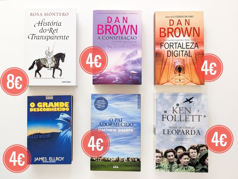Livros de vários temas e autores em excelente estado