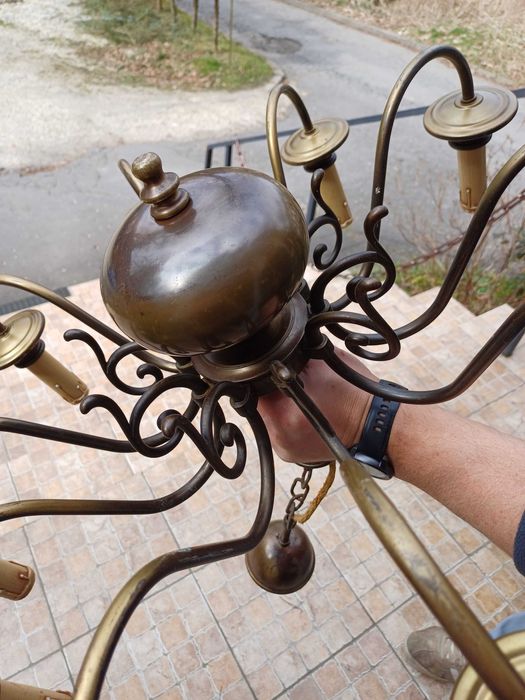 Stylowa lampa 10 ramienna