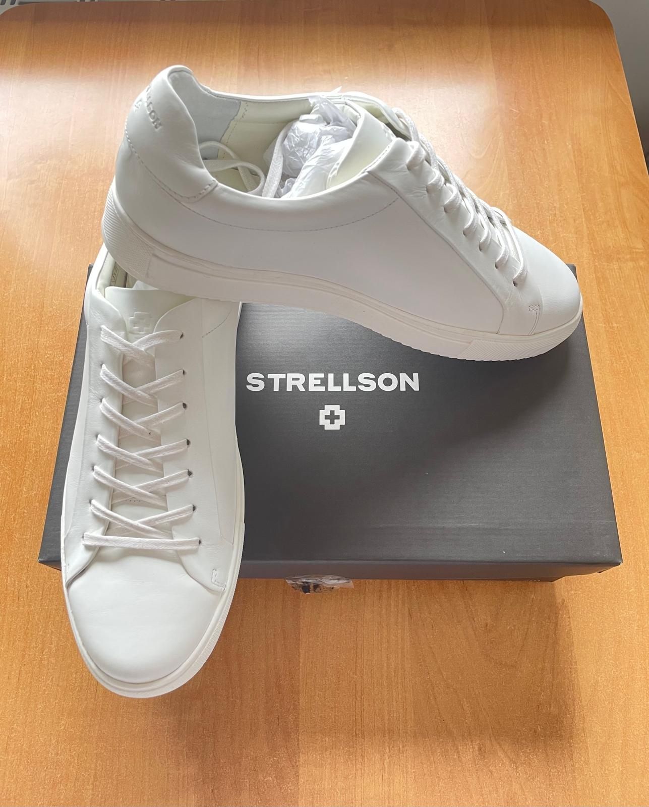Strellson buty/ sneakersy/ tenisówki białe - skóra naturalna