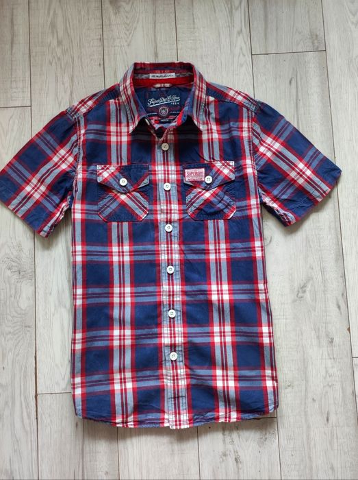Superdry świetna koszula męska w kratkę rozm.M