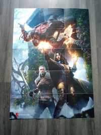 Plakat Wiedźmin Yennefer z Geraltem