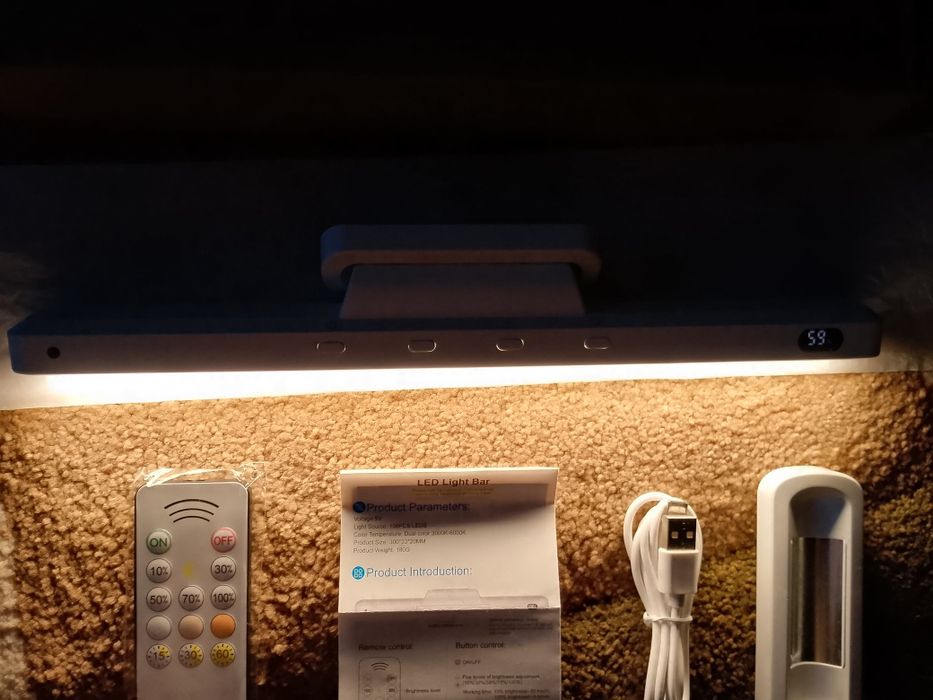 Лампа светильник ночник. Большая батарея, дисплей, пульт, яркость!!