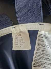H&M spodnie przeciwdeszczowe na szelkach rozmiar 104