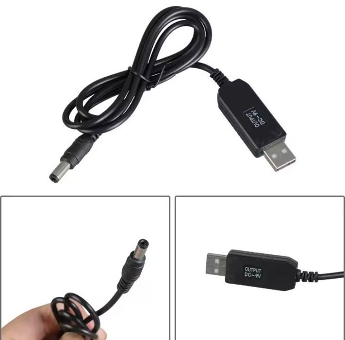 Кабель usb - dc перетворювач підвищуючого модуля живлення від 5 В до 9