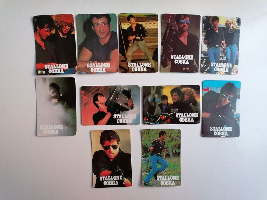Conjunto de 11 calendários de 1987 do Stallone/Cobra