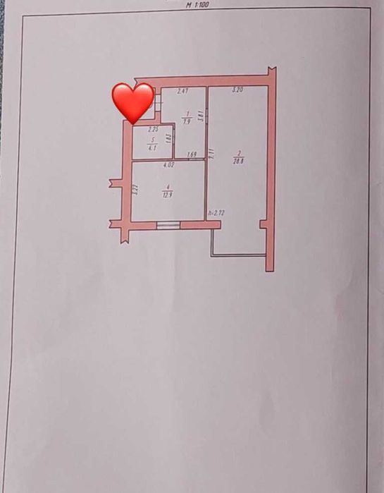 Велика однокімнатна квартира 54 м2 по супер Ціні та щей 2% оформлення