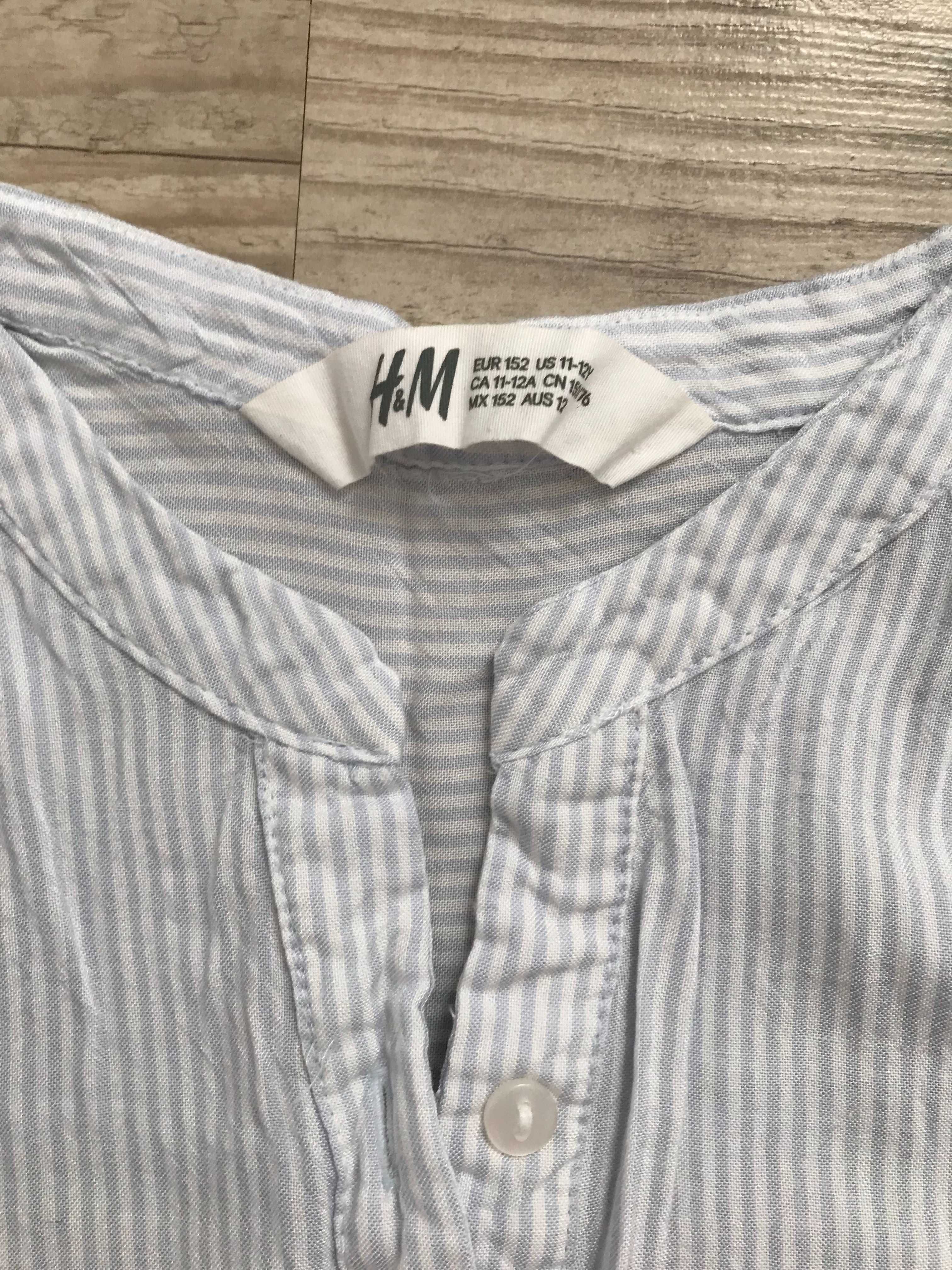 H&M dziewczęca koszula bluzka ze stójką 152cm 11-12 lat