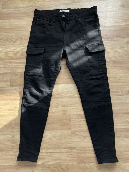 Spodnie męskie jeansy czarne Zara