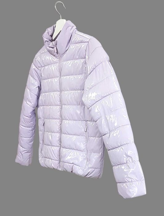 Kurtka zimowa liliowa puchowa pikowana Reserved 158cm