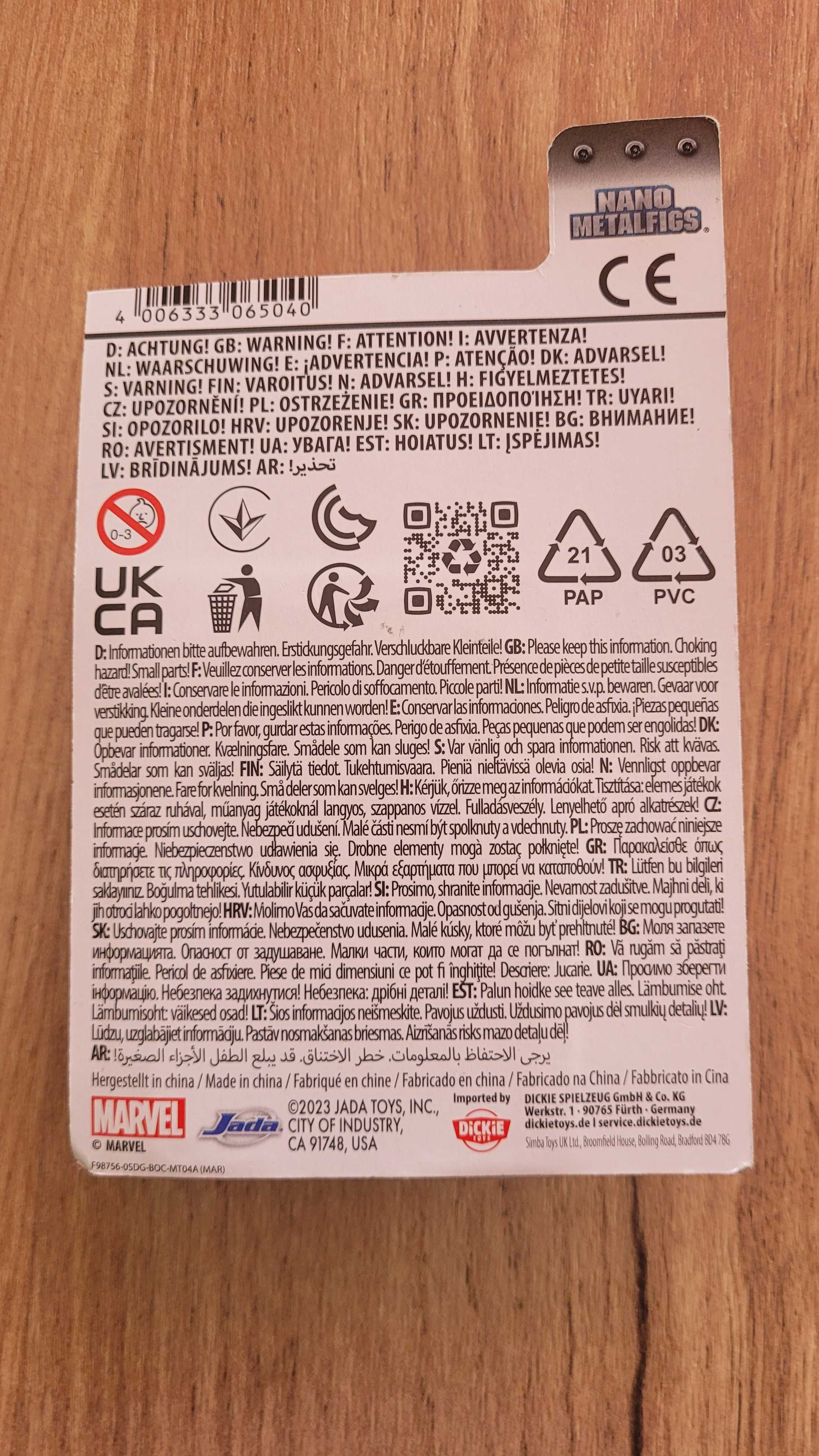Figurka z metalu avengers kapitan ameryka 4 cm w opakowaniu