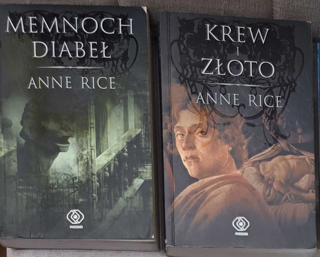 Krew i złoto Rice Memnoch Diabeł unikatowy zestaw 2 książek Anne Rice