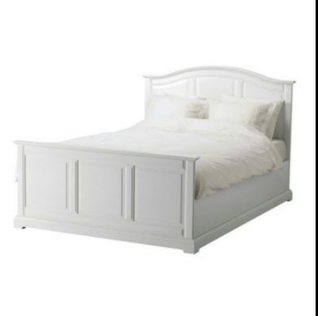 Łóżko Ikea Birkeland białe z materacem