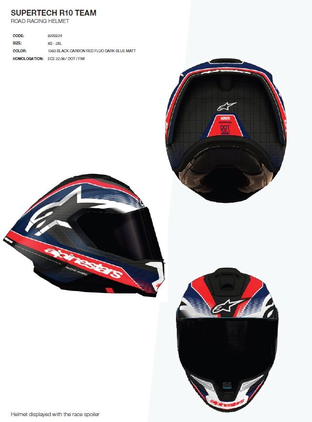 Шлем Alpinestars supertech R10 карбон