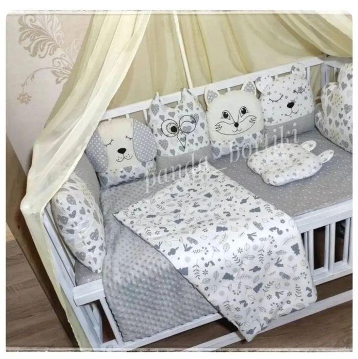 Бортики в дитяче ліжечко. Защитные бортики в детскую кроватку.