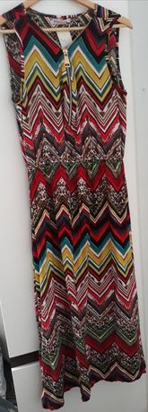 Sukienka Maxi w azteckie wzory