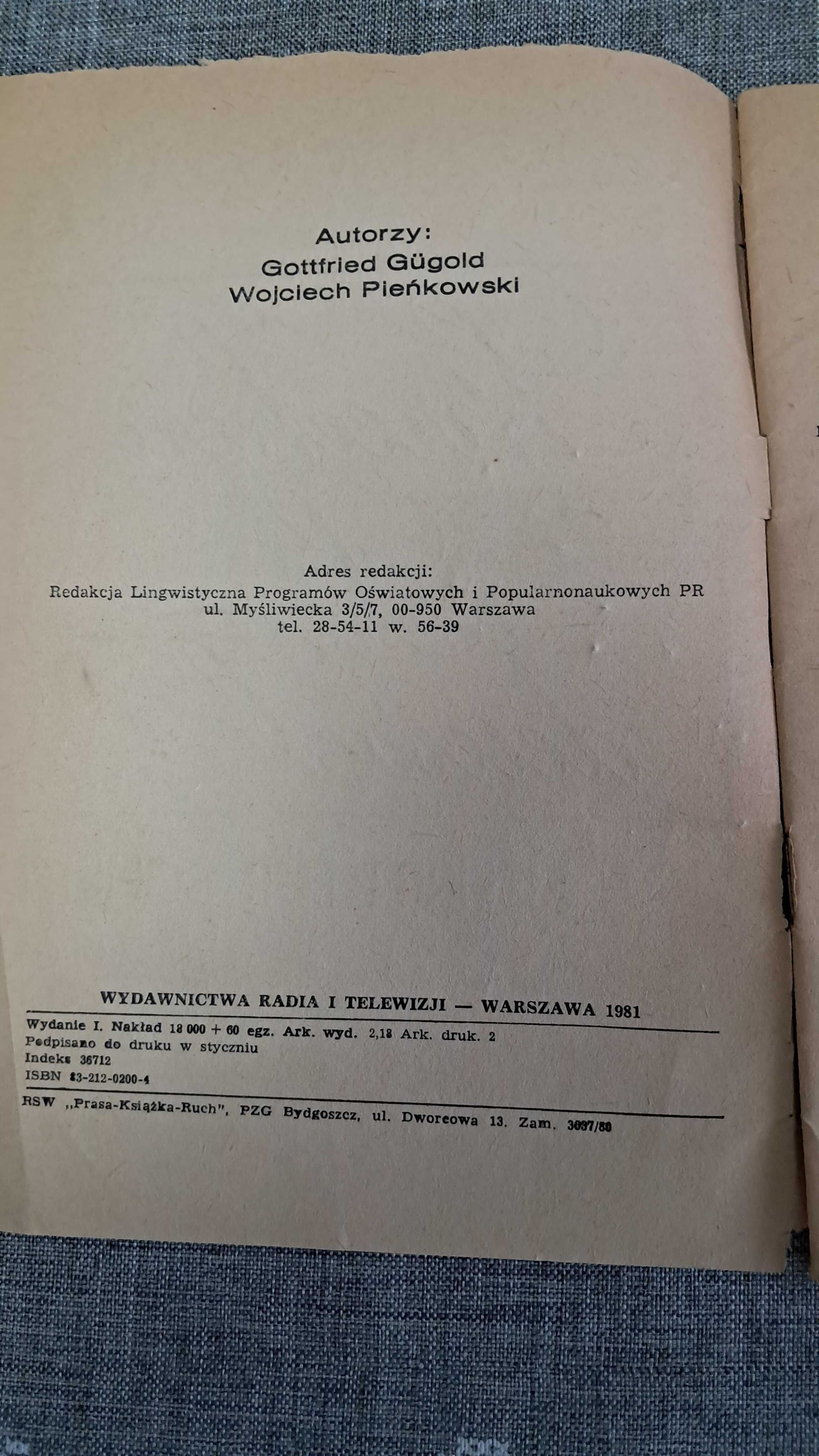 2 Zeszyty do nauki j. niemieckiego - Niemiecki w radiu 3 i 6 - 1980r.