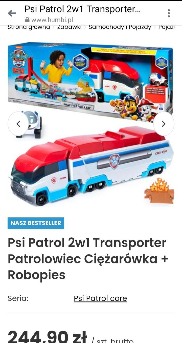 Transporter 2 w 1 Psi patrol