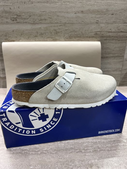 Сабо жіночі birkenstock boston сірого кольору