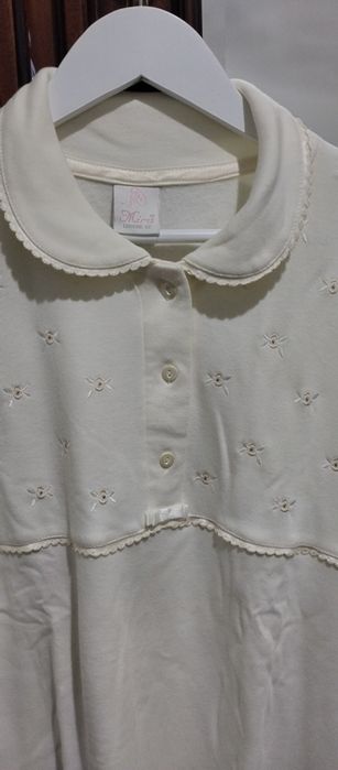 Casaquinho de dormir em algodão e cardadinho por dentro