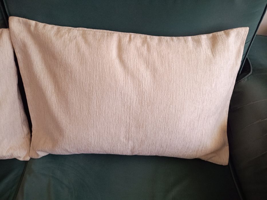 Almofadas (2)  Bege 40x70cm - em chenille NOVAS
