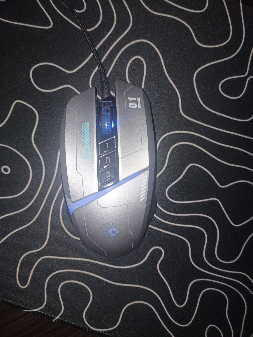 Миша A4Tech Bloody W60 Max Gun USB Grey