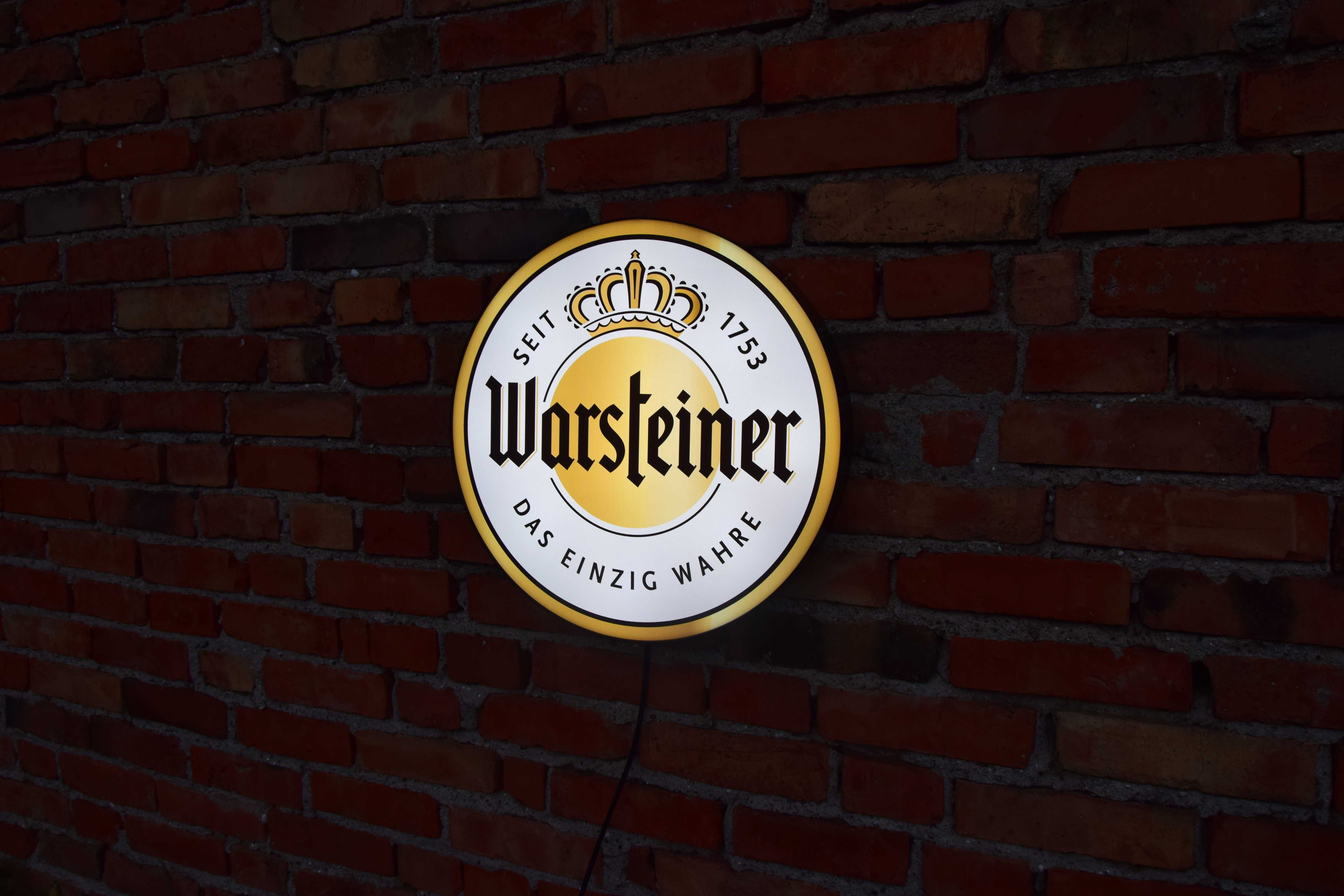 LED Neon WARSTEINER, Logo 3D do Baru, Szyld, Reklama, Baner, Ledon