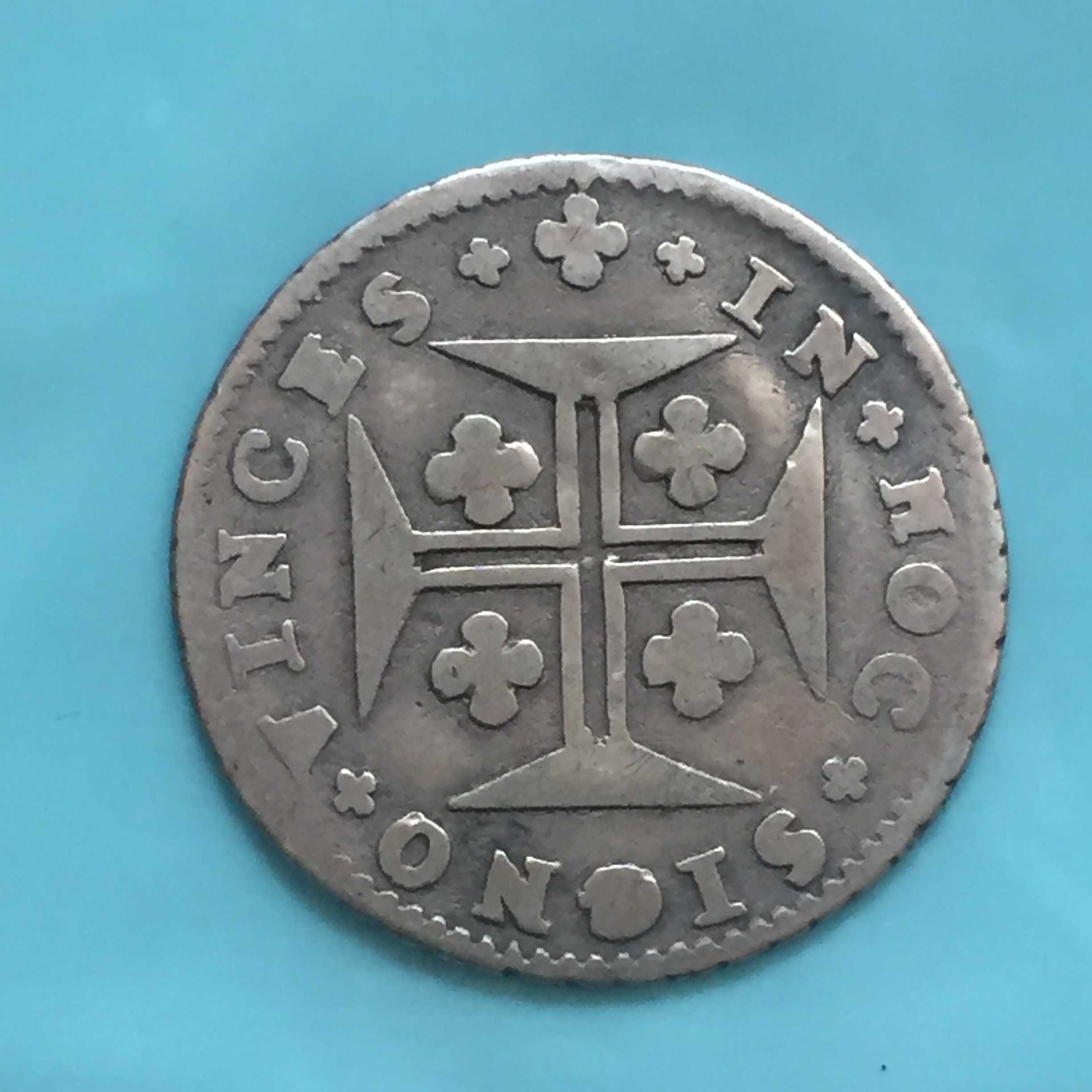 moeda 6 VINTÉNS - D. João V - prata