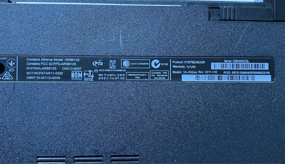 Ноутбук HP 15-r102no 15.6"/4GB RAM/500GB HDD/i3-4005! N2164