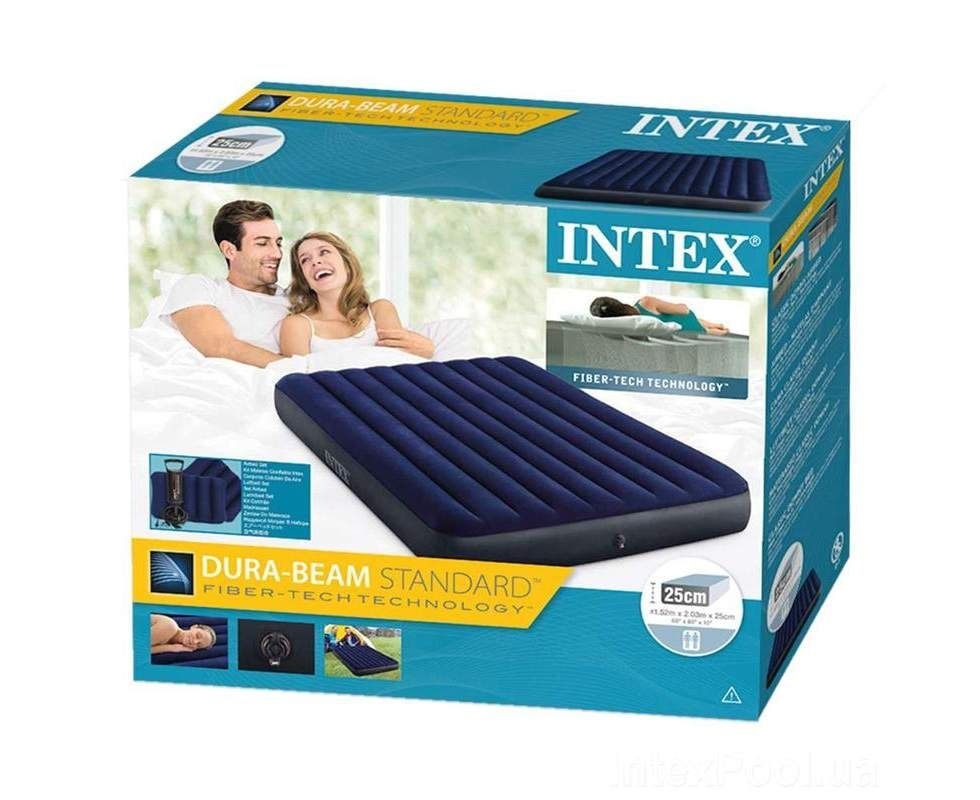 Надувний матрац Intex для сну 152x203x25 (64765)