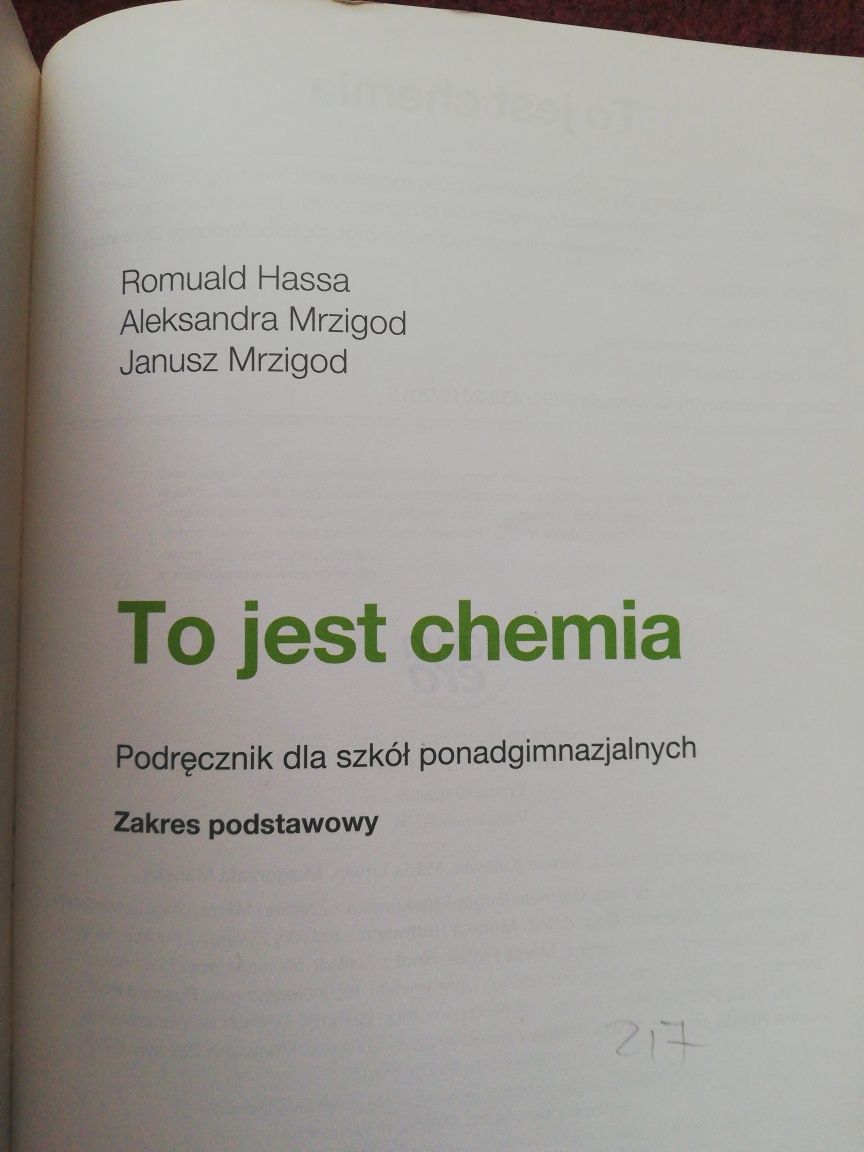 To jest chemia - zakres podstawowy