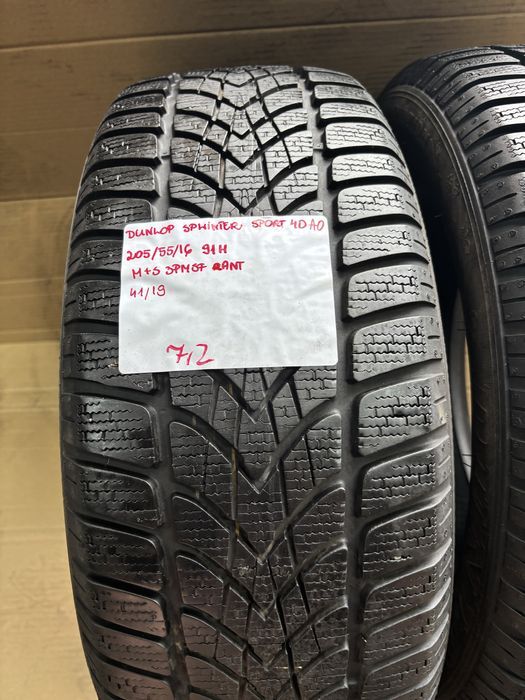 2x 205/55R16 91H Dunlop WINTER SPORT 4D opona zimowa M+S 3PMSF AO RANT