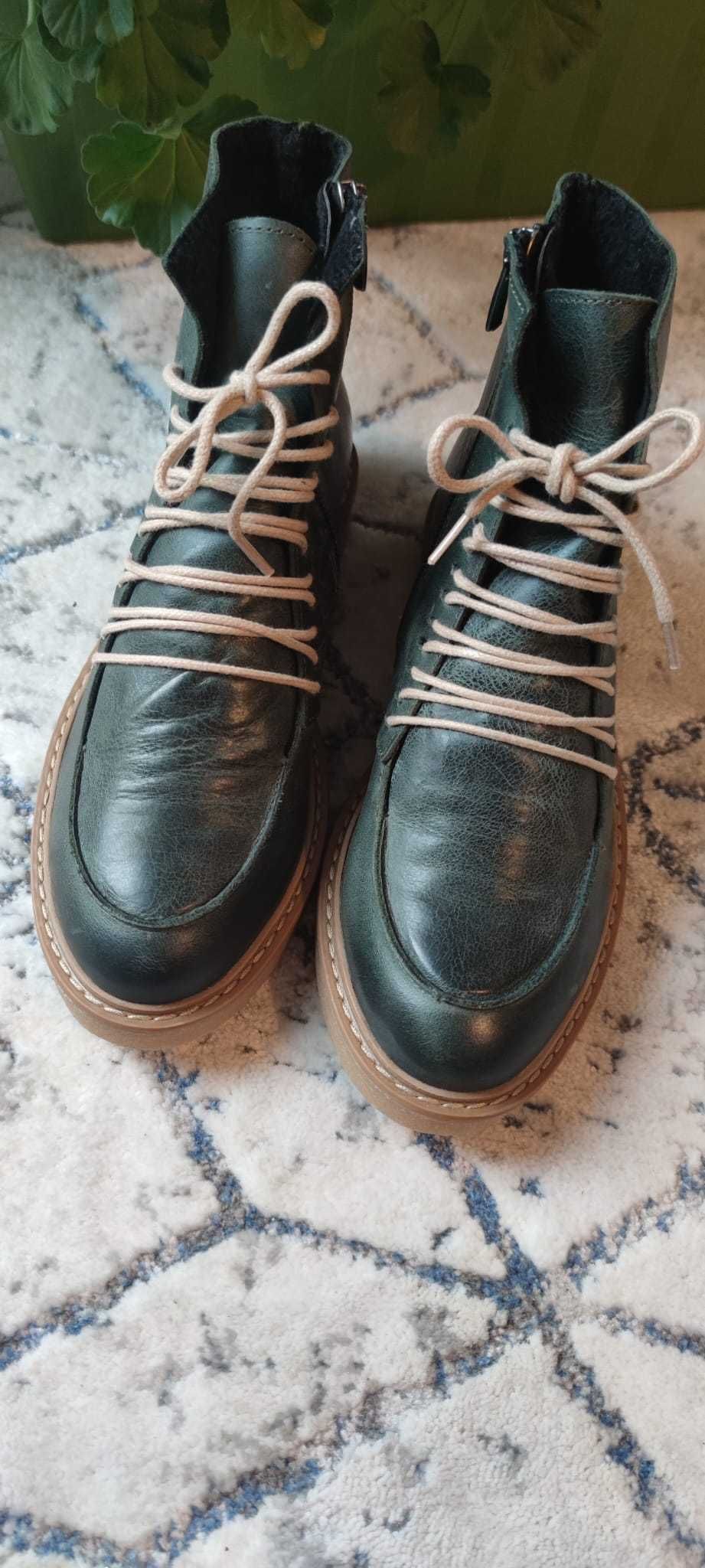 Stylowe botki zielone