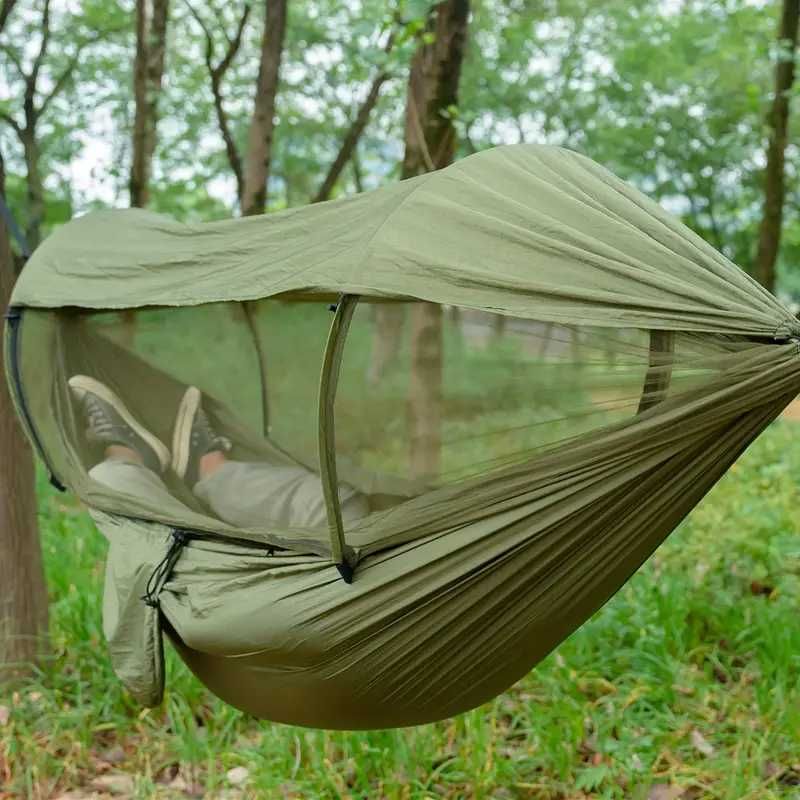Rede de Dormir Dobrável com Tela Mosquiteira e toldo impermeável–NOVA