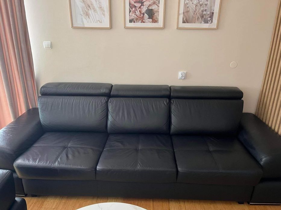 Skórzana sofa + fotel