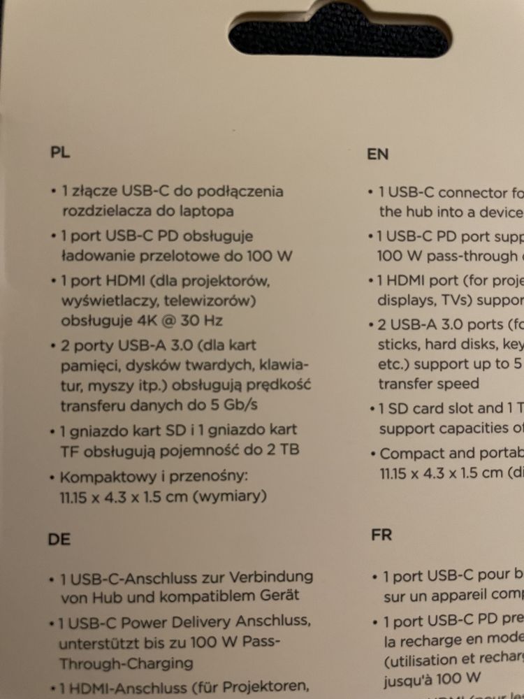 6-IN-1 USB-c hub for human B. adapter