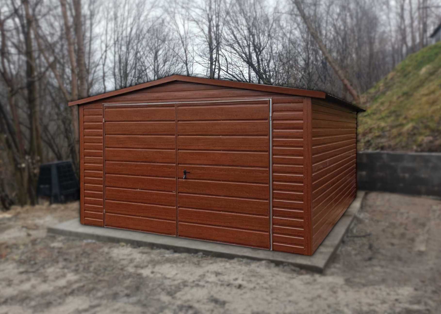 Garaż Blaszany drewnopodobny 4x5,4x6,4x7 CAŁA POLSKA