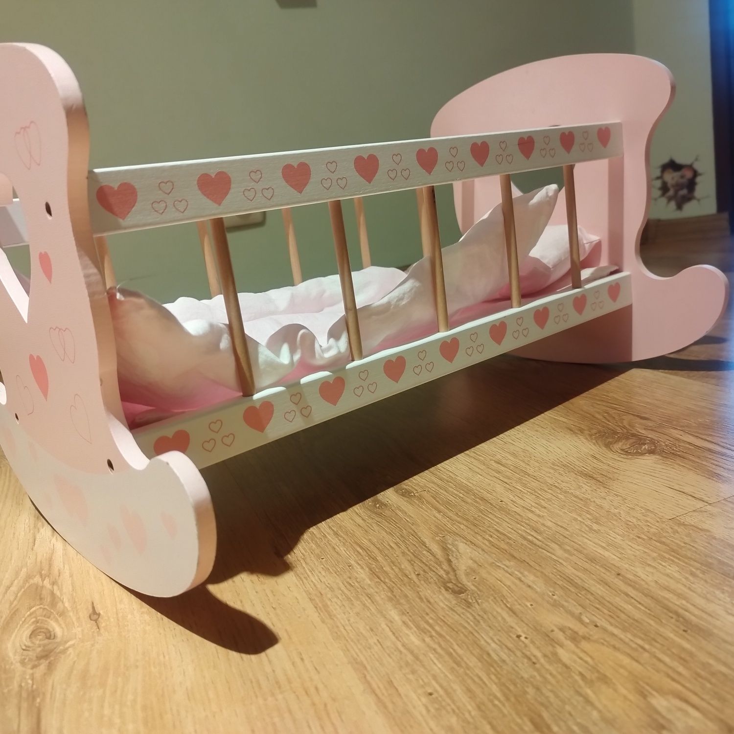 Kołyska drewniana Funikids dla lalek stan idealny