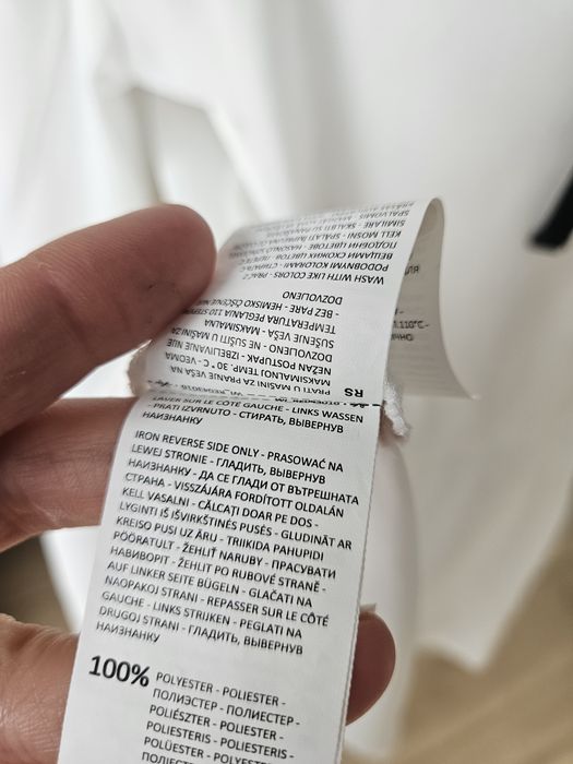 Elegancka bluzka damska Biała Falbana Długi Rękaw Wiązanie
