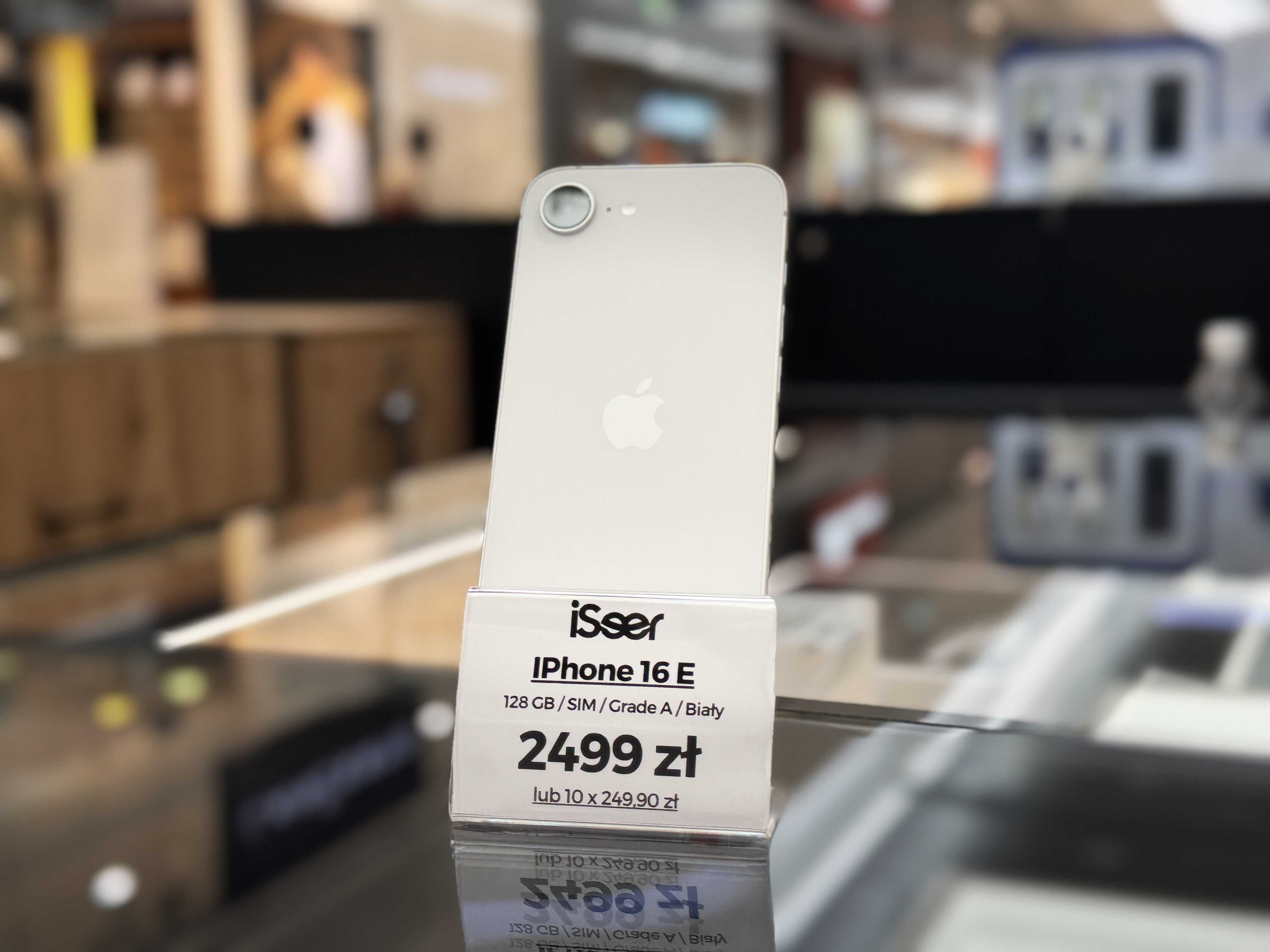 Apple IPhone 16E 5G 8 GB 128 GB JAK NOWY Biały GWARANCJA RATY 0%