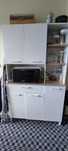 duehome Armário de cozinha, móvel auxiliar 5 portas 1 gaveta