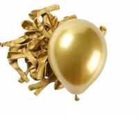 balony latek 100szt złoty chrom 25c na urodziny bal sylwester karnawał