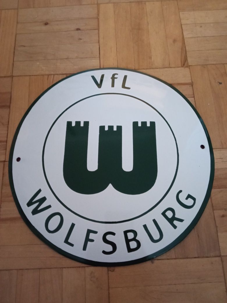 Emblemat, herb VfL Wolfsburg emalia.