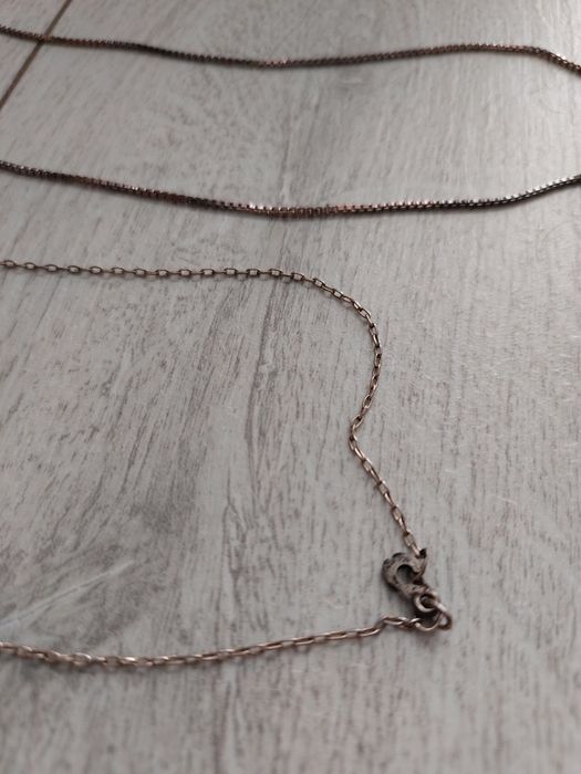 Pakiet starych srebrnych łańcuszków z czasów PRL